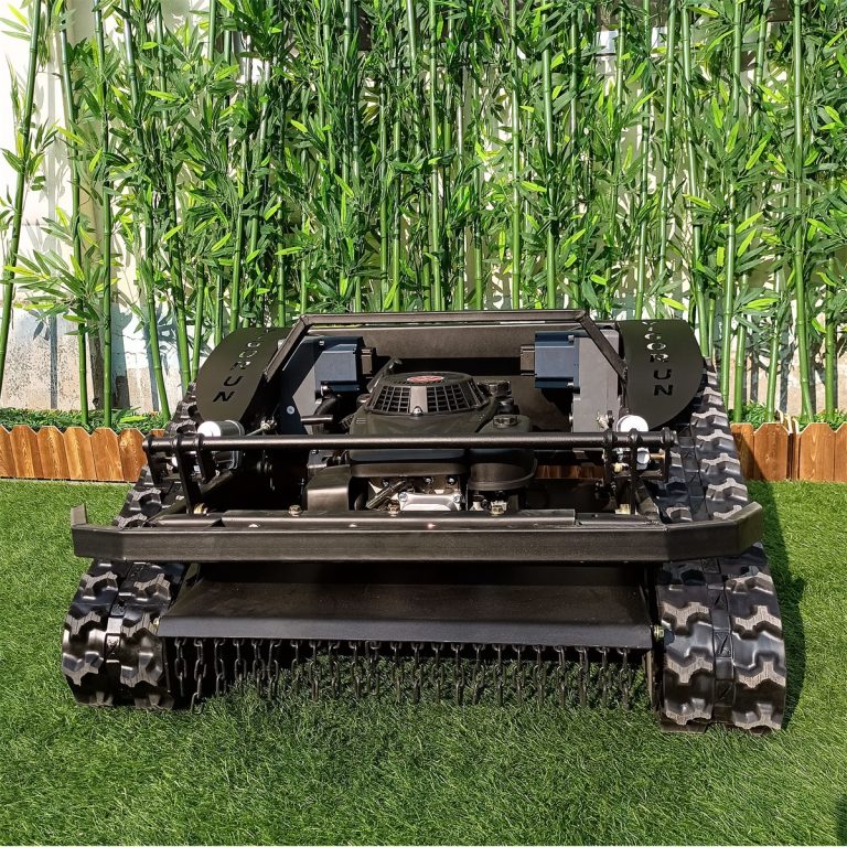 remotely controlled caterpillar ecological park mowing robot