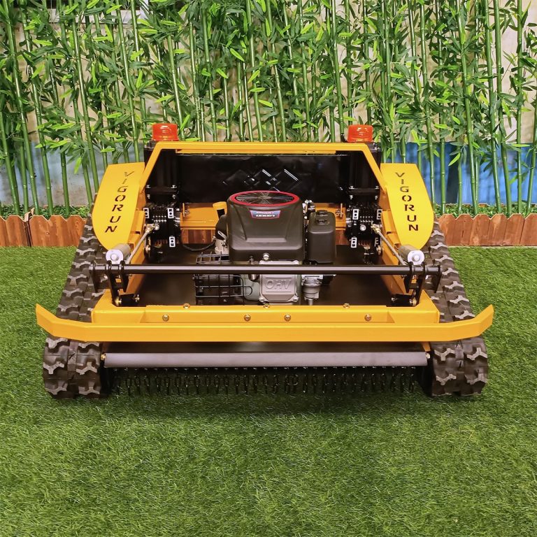 wireless rubber track ditch bank slasher mower