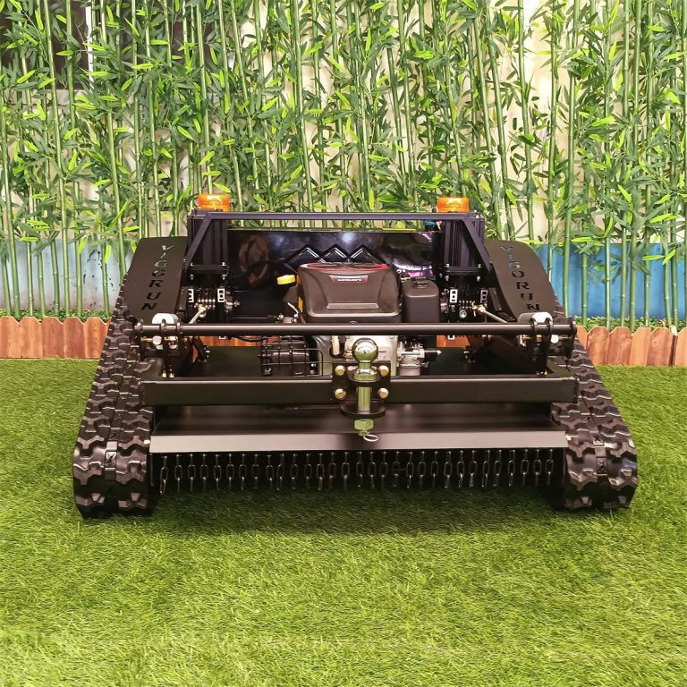 wireless radio control rubber track tank lawn mower for gardens